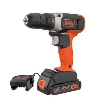 Дриль-шурупокрут акумуляторний BLACK+DECKER BCD001C1, 18 В, 1,5 Агод