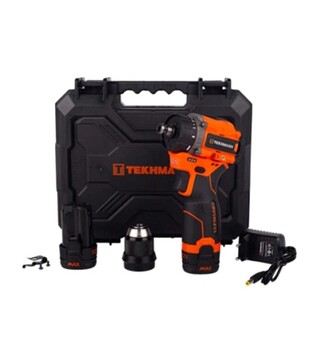 Шурупокрут акумуляторний Tekhmann TCD-12/2 DFR Li BL, 12 В, 2х1,5 А&middot;год, кейс (854938)