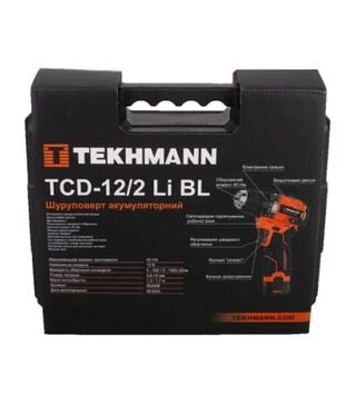Шурупокрут акумуляторний Tekhmann TCD-12/2 Li BL, 12 В, 2х1,5 А*год (854606)