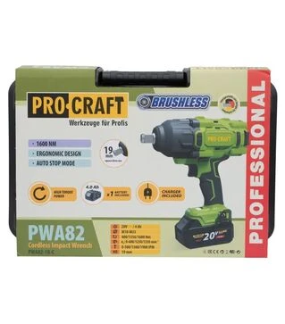 Гайковерт акумуляторний Procraft PWA-82 в кейсі (030082)