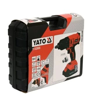 Гайковерт ударний акумуляторний YATO YT-82806, 18 В, квадрат 1/2", в кейсі