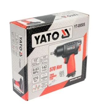 Гайковерт ударний пневматичний YATO YT-09505, квадрат 1/2", 6,3 Бар, 142 л/хв