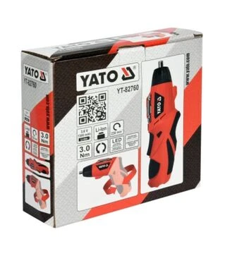 Электроотвертка аккумуляторная YATO YT-82760 со сменным корпусом