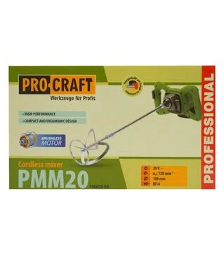 Миксер строительный аккумуляторный Procraft PMM-20 без АКБ и ЗУ (030255)