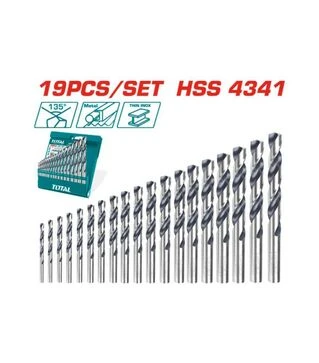 Набір свердел TOTAL TACSD0195, 19 шт, &Oslash; 1-10 мм (TACSD0195)