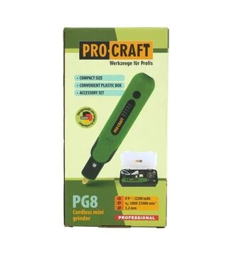 Гравер акумуляторний Procraft PG-8 (030081)