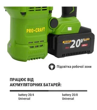 Перфоратор акумуляторний Procraft PHA-50 в кейсі (030050)