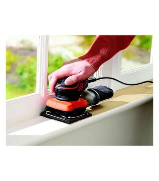 Вібраційна шліфмашина BLACK+DECKER KA450, 220 Вт, 113.5х109 мм