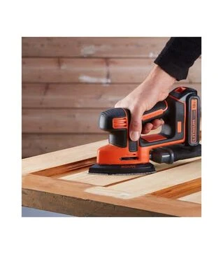 Вібраційна шліфмашина акумуляторна BLACK+DECKER BDCDS18, 18 В, 110 мм