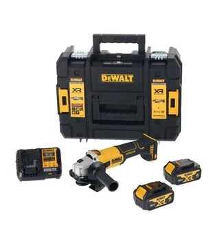 Кутова шліфмашина акумуляторна DeWALT DCG407M2T, 18В XR Li-lon 4 А*год, в кейсі