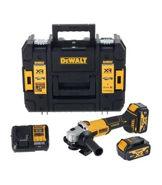 Кутова шліфмашина акумуляторна DeWALT DCG407M2T, 18В XR Li-lon 4 А*год, в кейсі