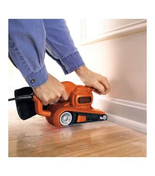 Шліфмашина стрічкова BLACK+DECKER KA86, 720 Вт, стрічка 75х457 мм, підошва 75х145 мм