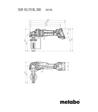 Шліфмашина щіткова акумуляторна Metabo SVB 18 LTX BL 200, без АКБ та ЗП (601766840)