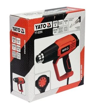 Строительный фен YATO YT-82295, 2 кВт, 50-600&deg;C, 250-500 л/мин
