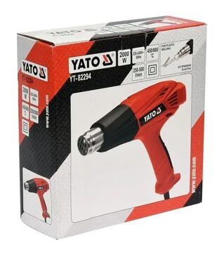 Будівельний фен YATO YT-82294, 2 кВт, 600&deg;C, 250/500 л/хв