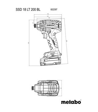 Набор аккумуляторного инструмента Metabo 2.8.4 18В BSLTBL+SSD200LTBL (685196000)