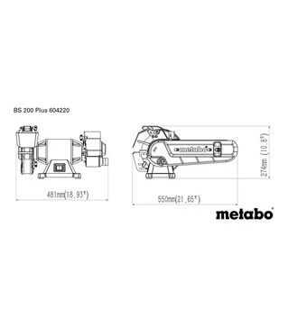 Станок точильный комбинированный Metabo BS 200 Plus, 600 Вт (604220000)