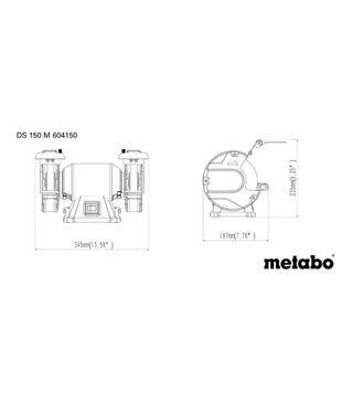 Верстат точильний Metabo DS 150 M, 370 Вт, &Oslash;150 мм (604150000)