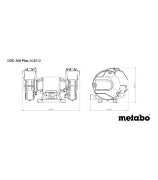 Верстат точильний Metabo DSD 200 Plus, 750 Вт, &Oslash;200 мм, LED (604210000)