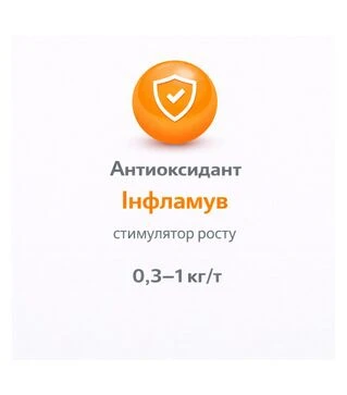 Антиоксидант Інфламув, стимулятор росту 0,3-1 кг/т, 25 кг