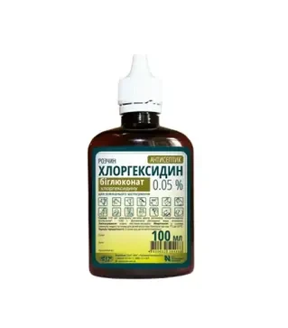 Антисептик Хлоргексидин 0,05% розчин, 100 мл