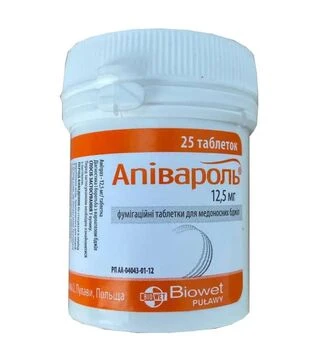 Таблетки Апиварол для лечения вароатоза, 25 шт (PO0001PL)