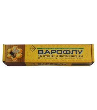 Полоски ВароФлу, флуметрин, для лечения и профилактики вароатоза, 10 шт (PV0011RU)