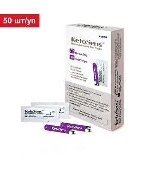 Тест-смужки i-SENS KetoSens для визначення рівня кетонів у крові, 50 шт