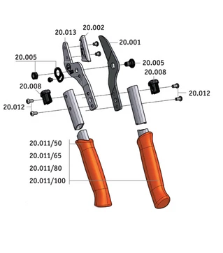 Сучкоріз LOWE 20.100 з ковадлом &Oslash;45 мм, 100 см