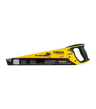 Ножовка по мокрой древесине Sigma Piranha 450 мм, 7TPI (4400751)
