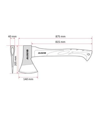 Топор Alloid Pro 1500 г, 880 мм, с ручкой из гикори (AW-80821500)