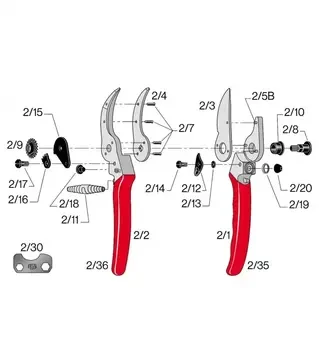 Заклепка контрлеза 2/7 для секаторів Felco 2, 4