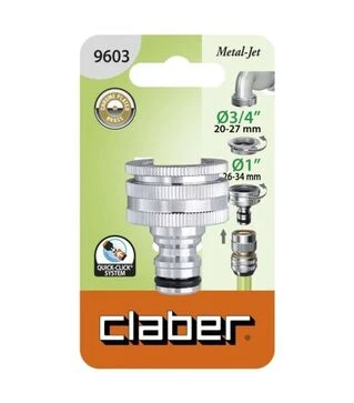 Адаптер Claber 3/4"-1"В для коннектора поливочного шланга, металл (96030000)