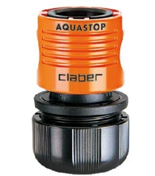 Коннектор Claber 3/4" для поливочного шланга с системой аквастоп (86050000)