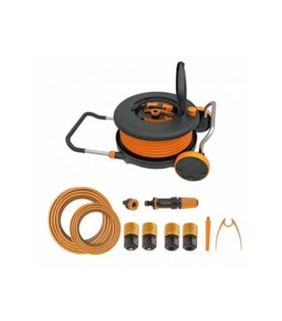 Шланг на котушці Fiskars L, 1/2", 30 м, з набором аксесуарів (1071670)