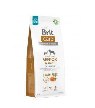 Беззерновий сухий корм для собак Brit Care Dog Grain-free Senior and Light з лососем, 12 кг