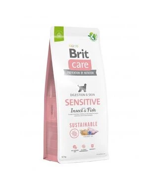 Сухий корм для собак Brit Care Dog Sustainable Sensitive для чутливого травлення, з рибою та комахами, 12 кг