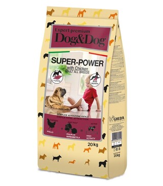Сухий корм для дорослих собак GHEDA D&amp;Dog Expert High Premium Superpower з куркою, 20 кг
