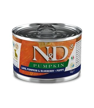 Беззерновой влажный корм для щенков Farmina N&amp;D Pumpkin с тыквой, ягненком и черникой, 140 г