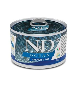 Беззерновой влажный корм для собак Farmina N&amp;D Ocean с лососем и щепкой, 140 г
