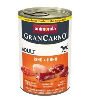 Беззерновой влажный корм для собак Animonda GranCarno Adult с говядиной и курицей, 400 г