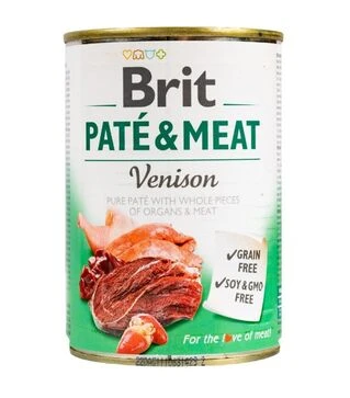 Беззерновой влажный корм для собак Brit Care Pate and Meat с олениной, 400 г