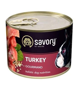 Влажный корм для собак Savory Dog Gourmand паштет с индейкой, 200 г