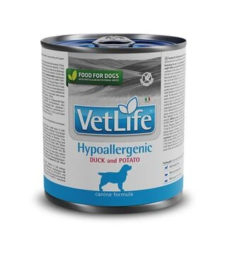 Лечебный влажный корм для собак Farmina Vet Life Hypoallergenic при пищевой аллергии, с уткой и картофелем, 300 г