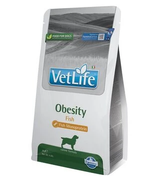 Лечебный сухой корм для собак Farmina Vet Life Obesity для снижения лишнего веса, с рыбой, 2 кг