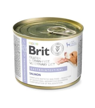Лікувальний вологий корм для собак Brit VetDiets Gastrointestinal при порушеннях травлення, з лососем, 200 г