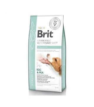 Лечебный сухой корм для собак Brit VetDiets GF Struvite при мочекаменной болезни, с яйцом, индейкой, горохом и гречкой, 12 кг