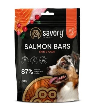 Джерки для собак Savory Bars з лососем, 100 г