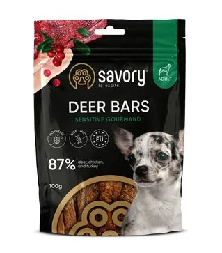 Джерки для собак Savory Bars з олениною, 100 г