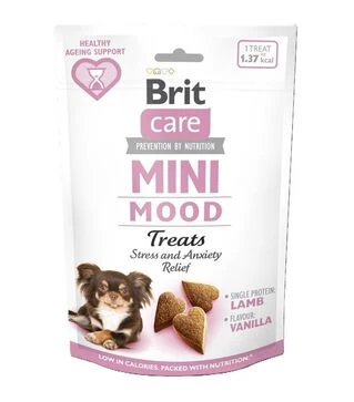 Ласощі для собак дрібних порід Brit Care Mini Treats Mood для зниження стресу, з ягням, 50 г